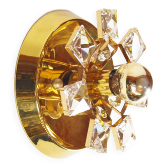 Brass and glass ‘jewel’ wall light by Palwa – Germany 1970’s