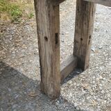 Old small 160 cm carpenter's workbench in solid oak