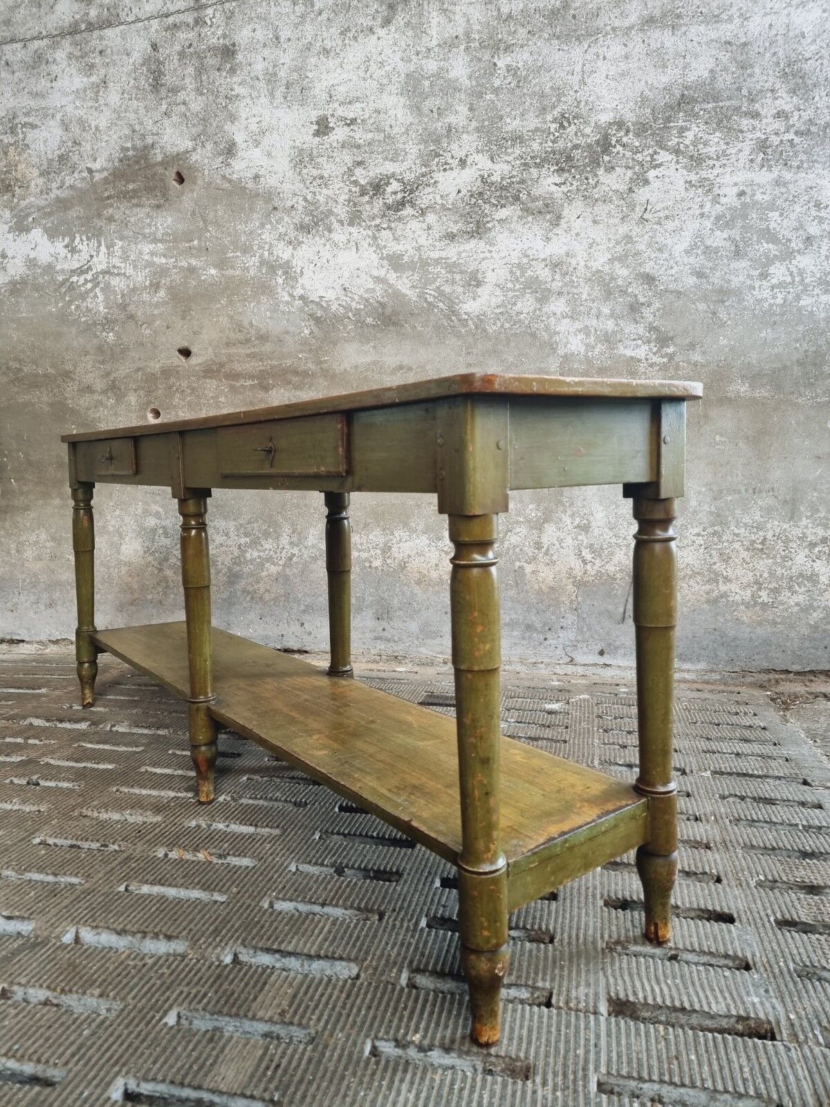 Antique counter side table wall table shop counter