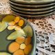 Set of 6 dessert plates - MBFA Pornic-Painted by hand