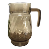 Smoked glass pitcher