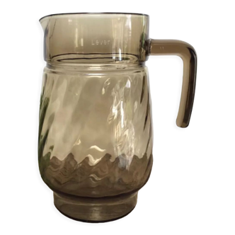 Smoked glass pitcher