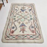4x6 neutral handmade anatolian turkish rug,	115c192cm