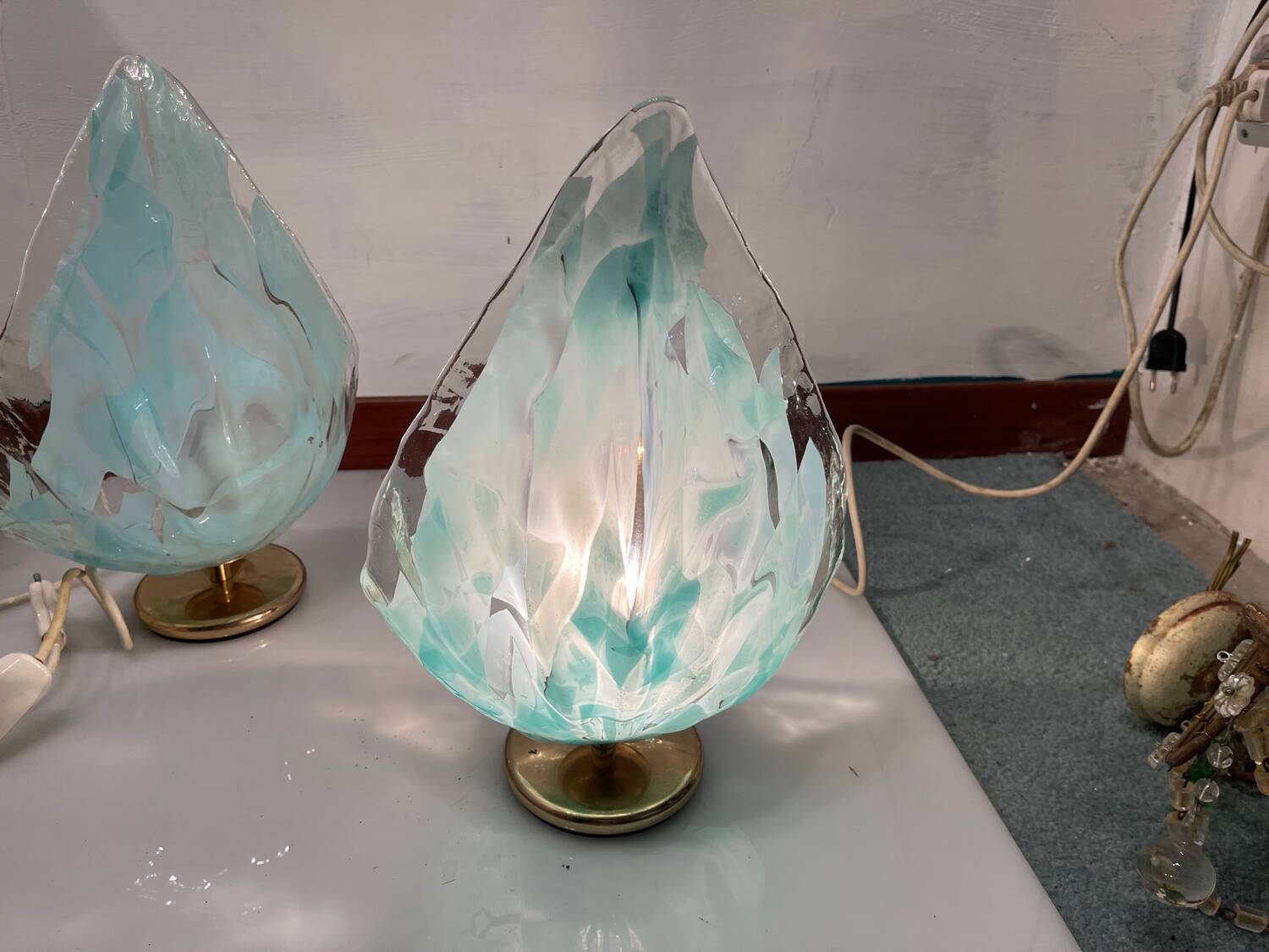 Murano Glass Table Lamps Set of 2 by La Murrina