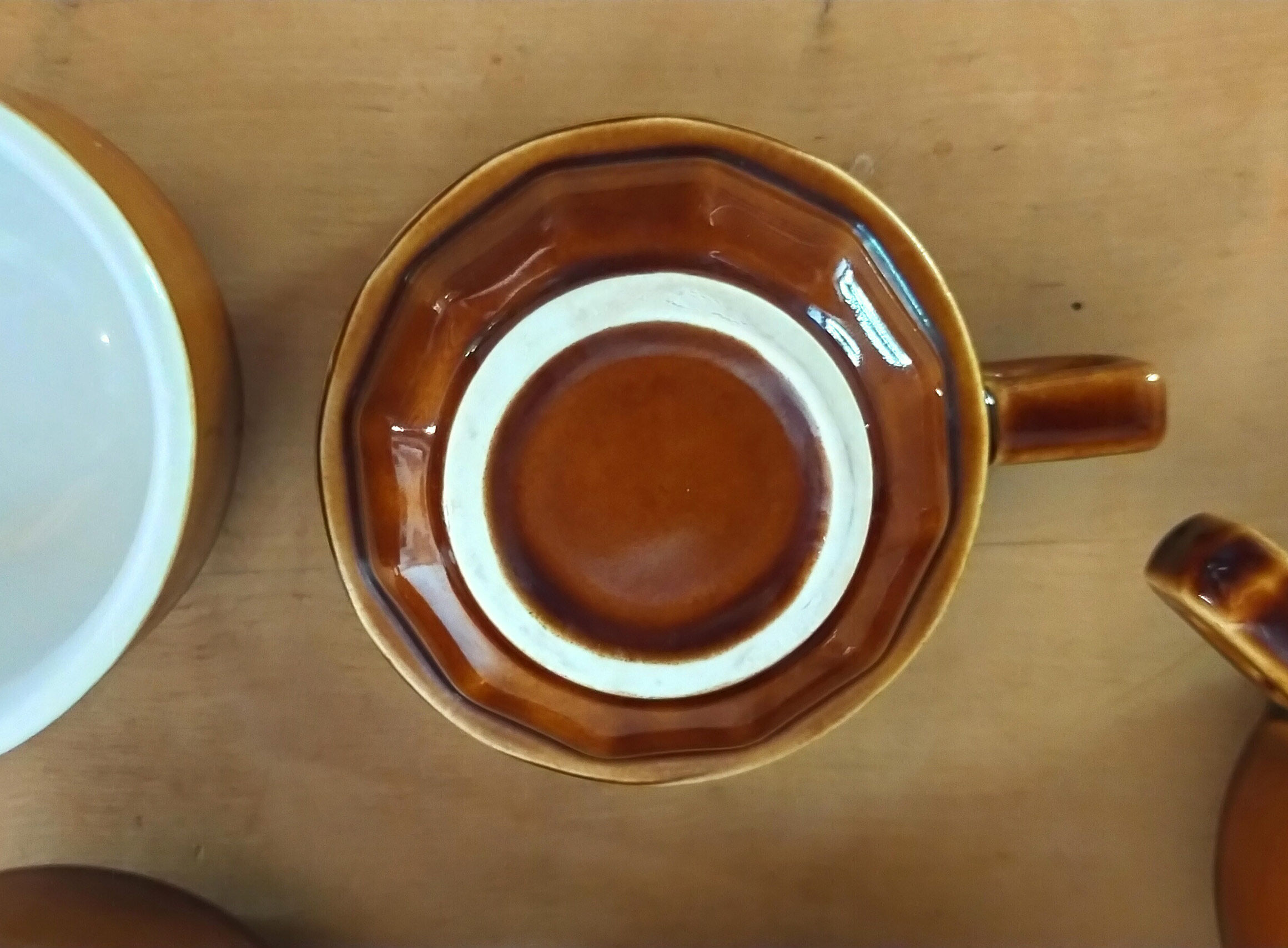 Set of nine bistro chocolate cups