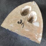 Religious bas-relief wall sculpture of the Virgin and Child signed Cantagalli