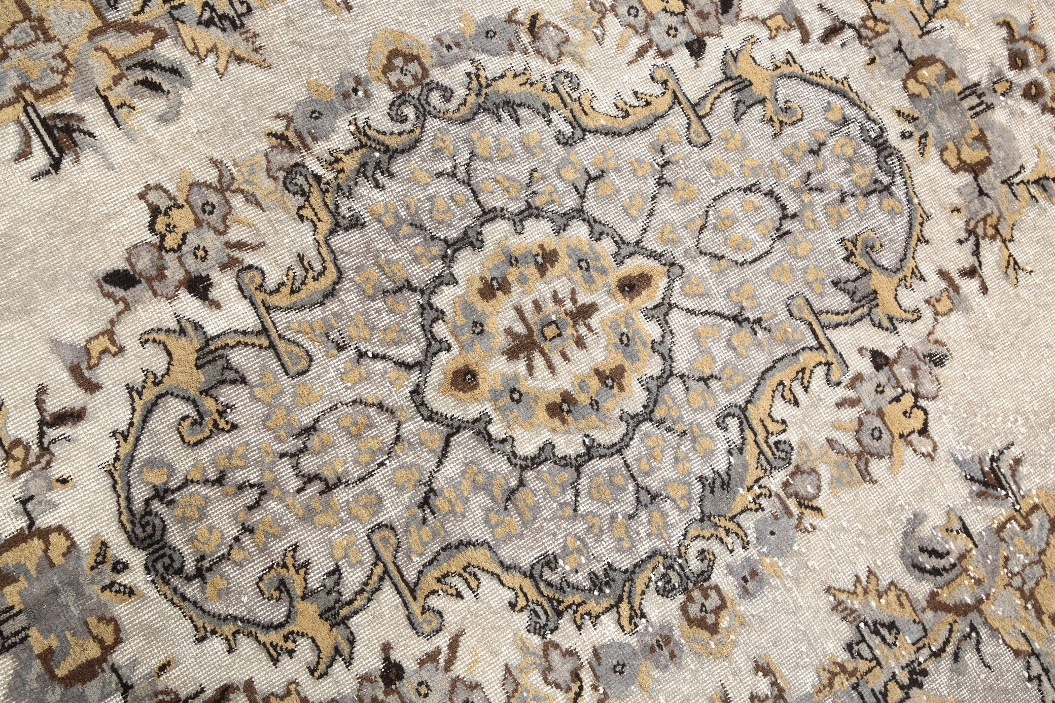 7x10 Rug For Living Room Classic Vintage Turkish Rug, 201x324Cm SK 1871