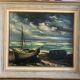 Oil on canvas, marine reproduction after Vlaminck 20th century.