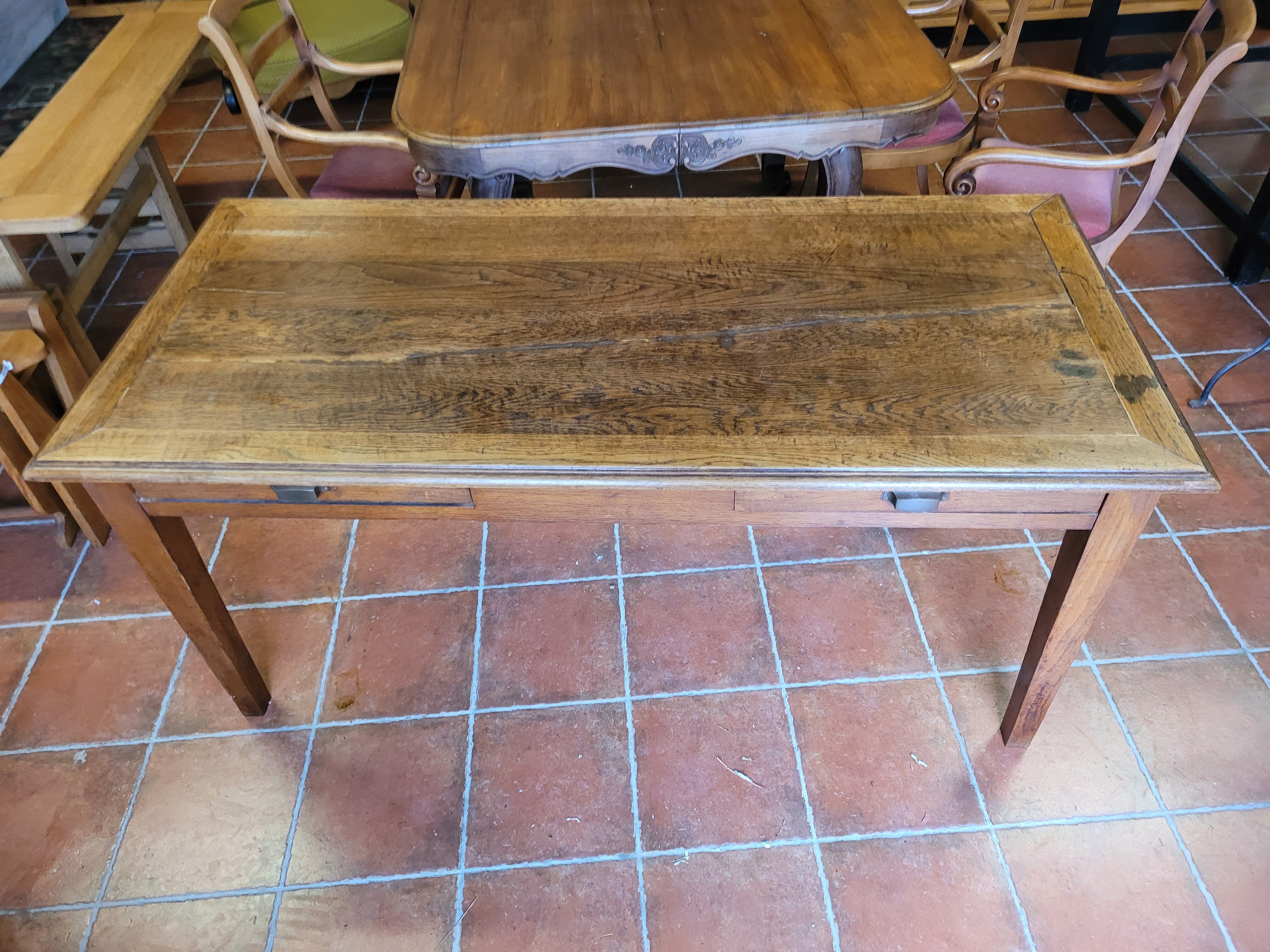 Antique oak farmhouse table