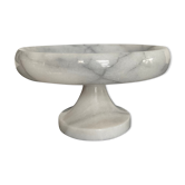 Empty pocket on vintage stand in white marble 70s