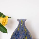 Blue and yellow murano vase