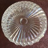 Round globe made of worked glass