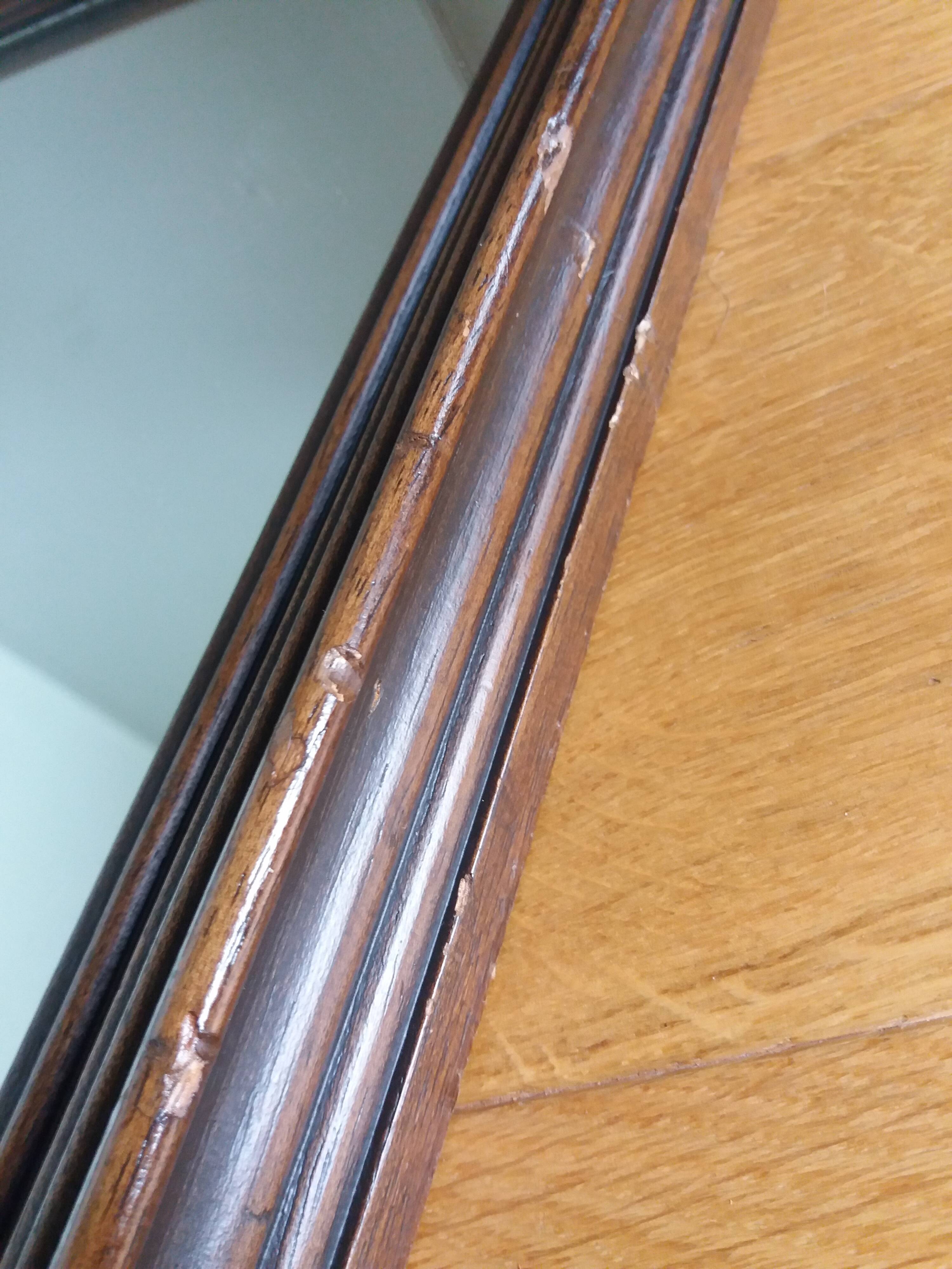 Art Deco mirror molded wood 69 x 49