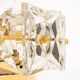 Faceted Crystal Ceiling Light by Kinkeldey, Germany, 1970s