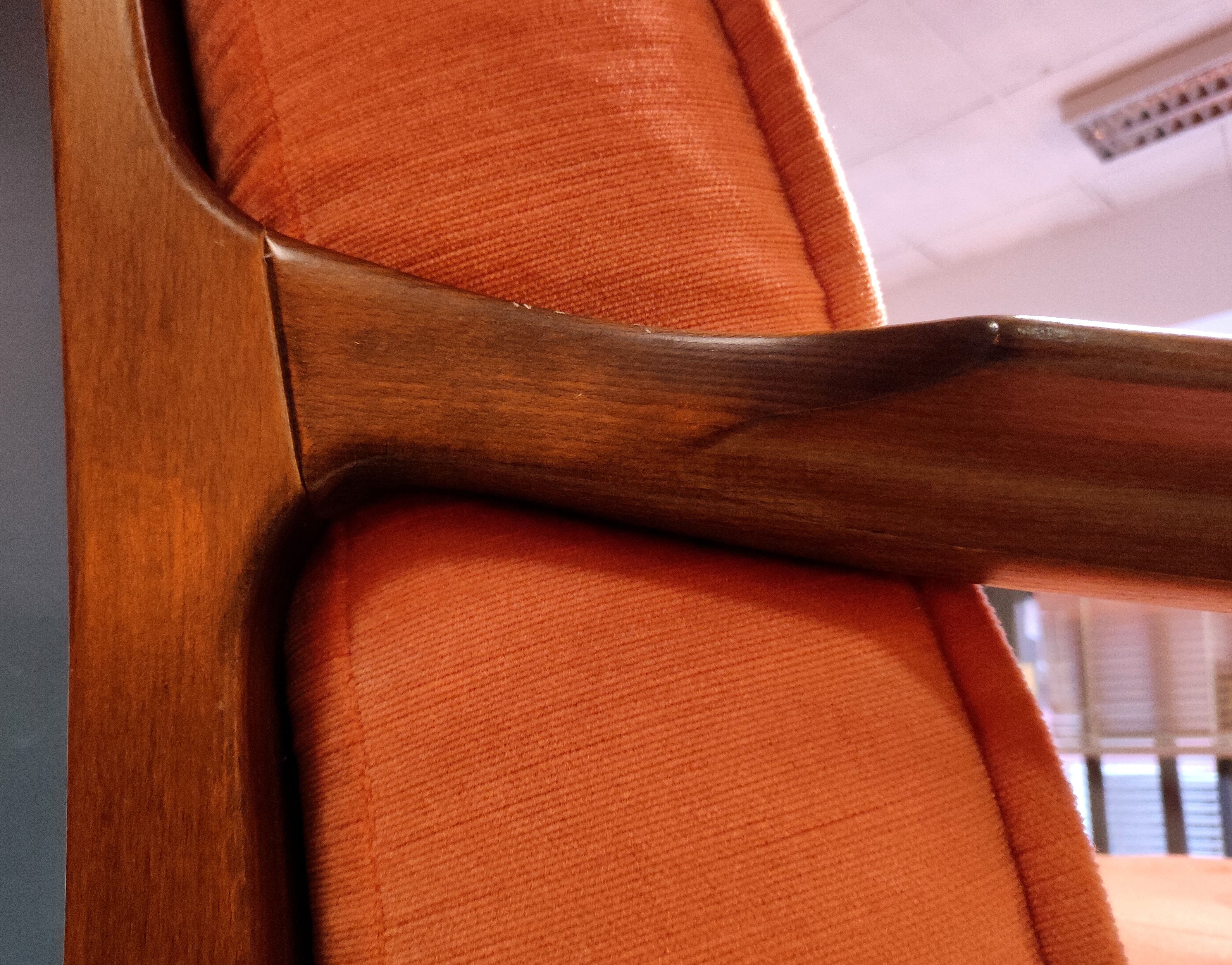 Danish velvet sofa late 1960s