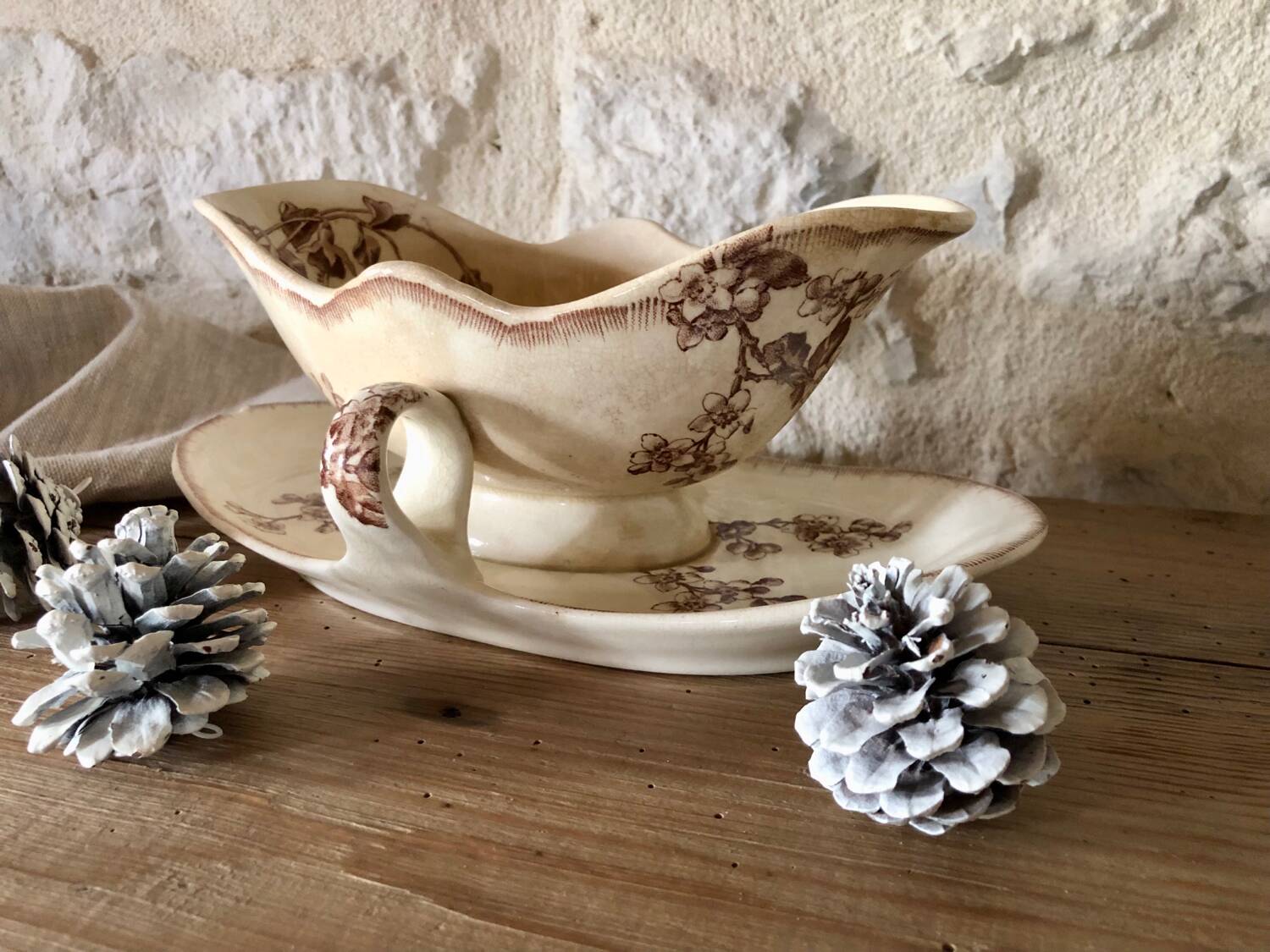 Jules Vieillard Bordeaux Ironstone Sauce Boat