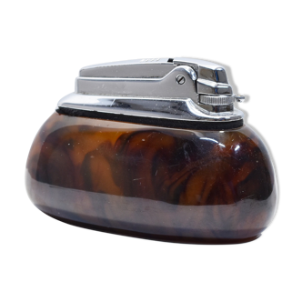 Ronson table lighter and its case