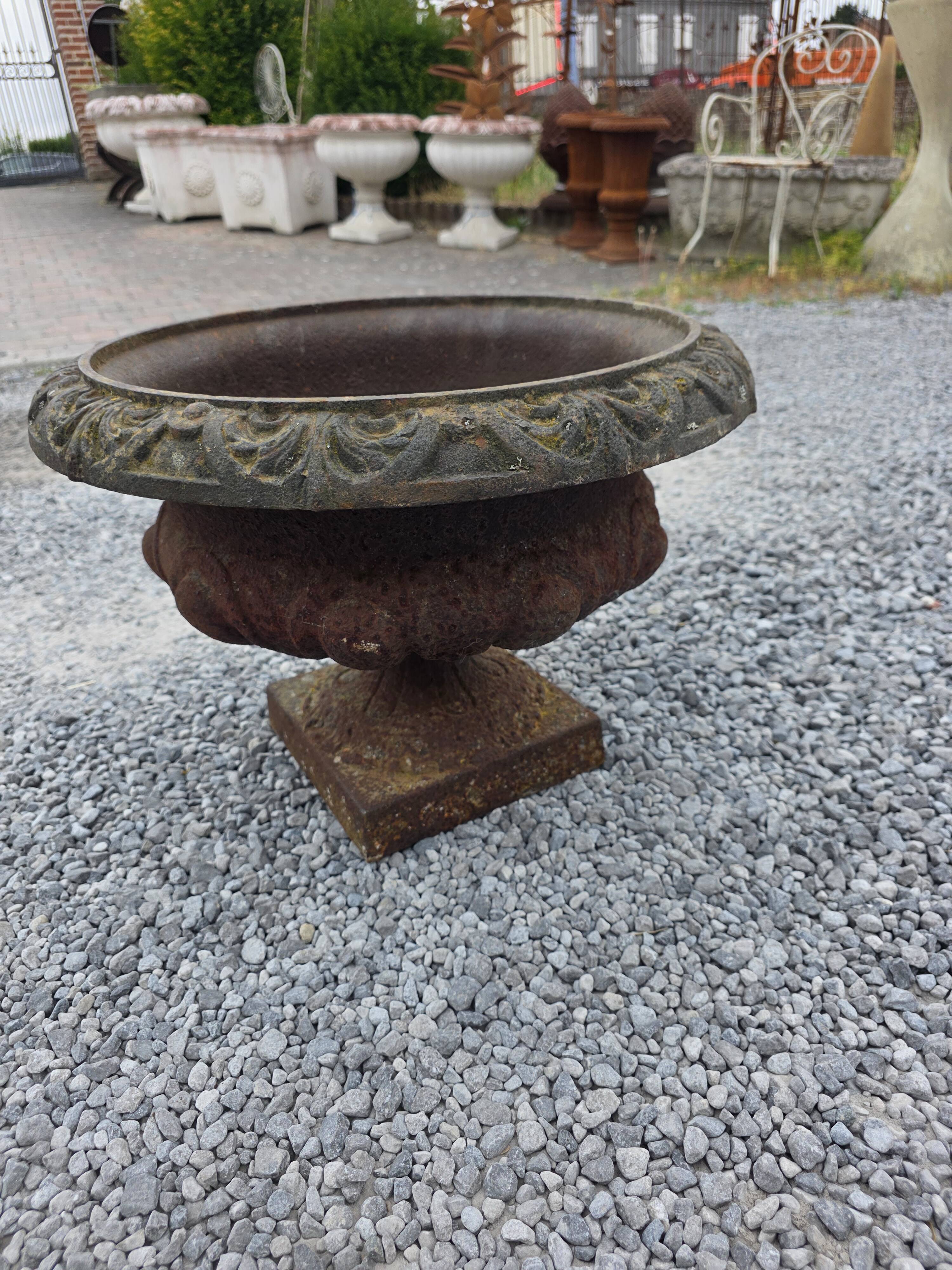 19th-century cast iron medical vase