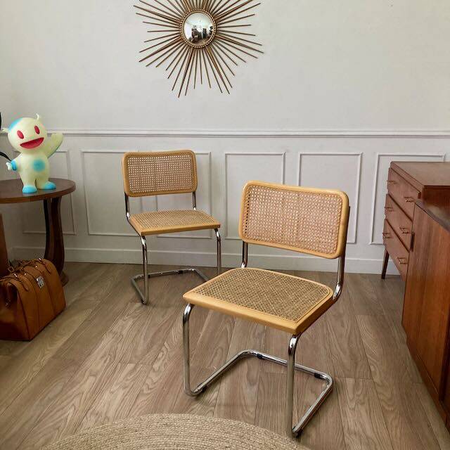 Breuer chair in cane and light wood