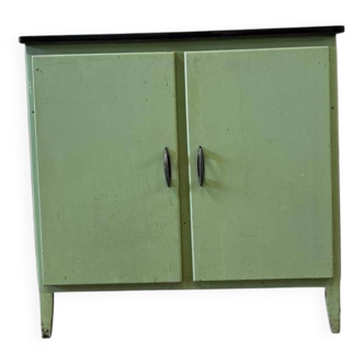 Commode vintage en formica vert menthe