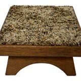 Vintage footstool 60's minimal stool low model