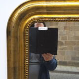 Miroir ancien doré d'époque Louis Philippe 66x118cm