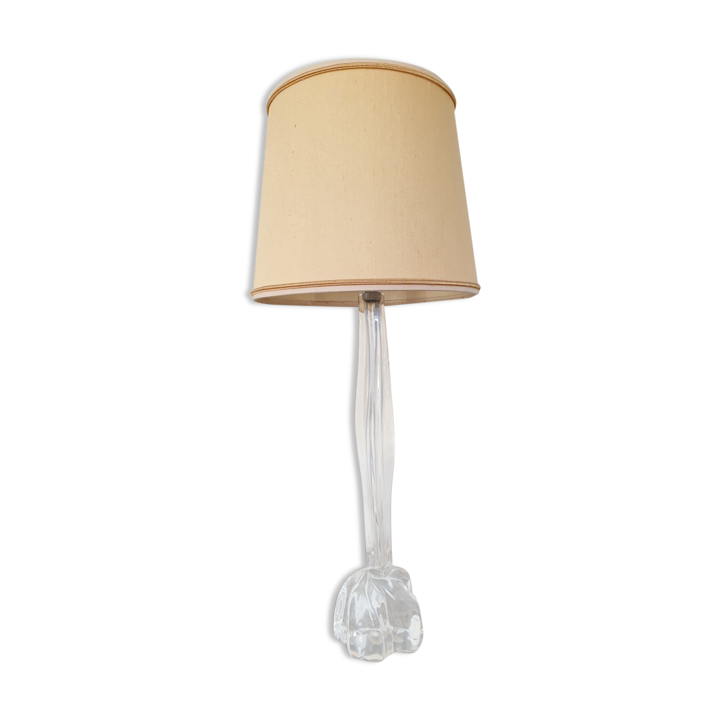 Crystal lamp signed Daum