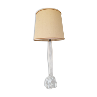 Crystal lamp signed Daum