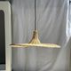 Small suspension, rattan luminaire in hat shape D:60cm