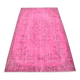 Oushak Floor Pink Wool Carpet 3148