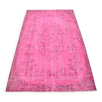 Tapis en laine rose Oushak Floor 3148