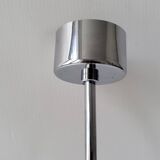 Vintage space age 1970 pendant light in brushed steel