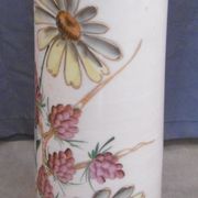 Opaline vase with enamelled decoration early xxeme