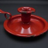 Enamelled sheet metal candlestick