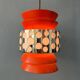 Vintage orange suspension lamp in the Massive Belgium style, Space Age.