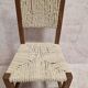Chaise en bois assise en corde tressée