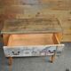 Baroque commode in multicoloured painted wood and black patinated oak with a photo of 'Paris'