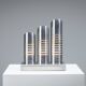 Triple column table lamp in stainless steel by Goffredo Reggiani