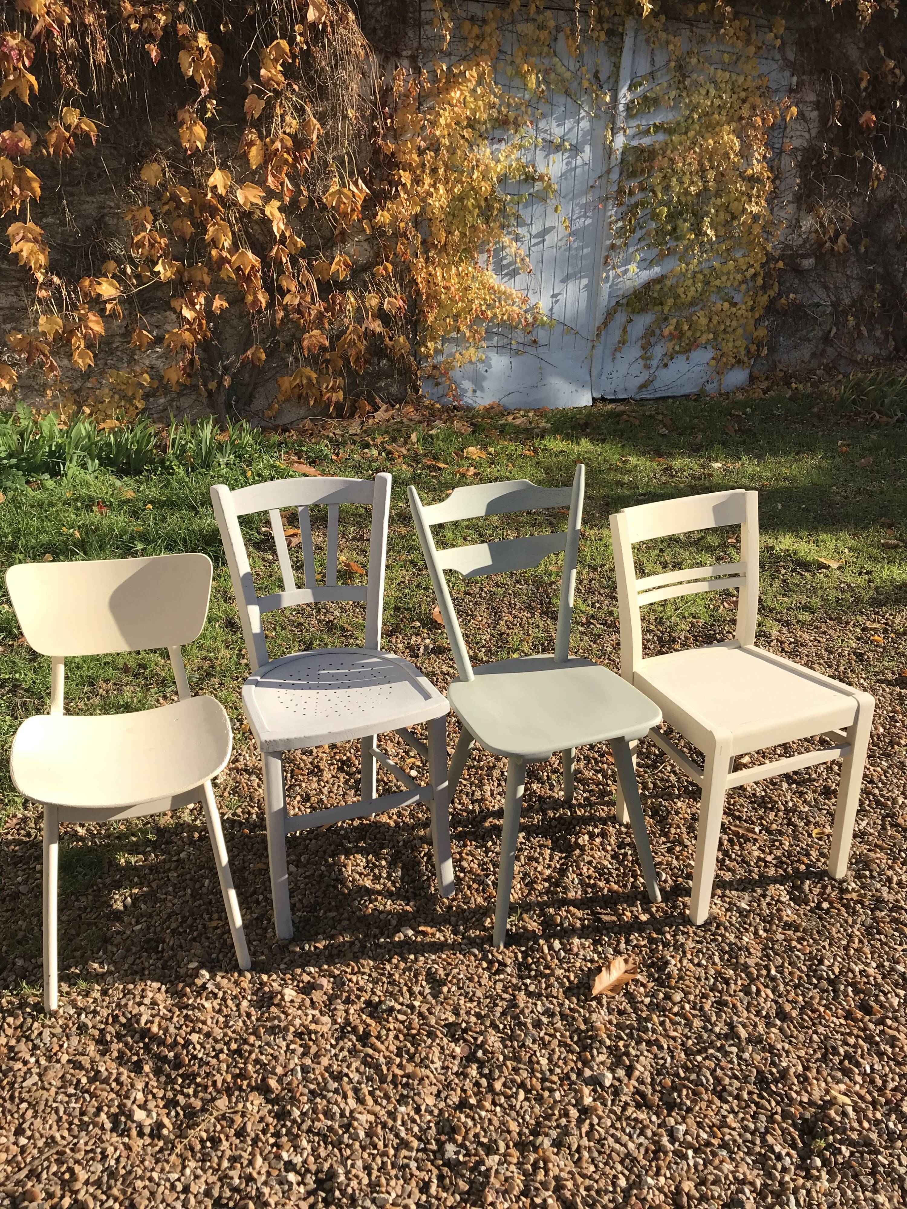 Set of mismatched chairs