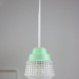 Small Mid-century Turquoise Glass Ceiling Lamp, 60s