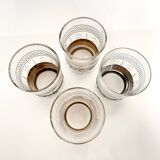 4 verres à liqueur en cristal et argent – Fin XIXe - début XX siècle