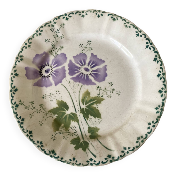 Assiette terre de fer St amand A Lebacqz & Bouchart