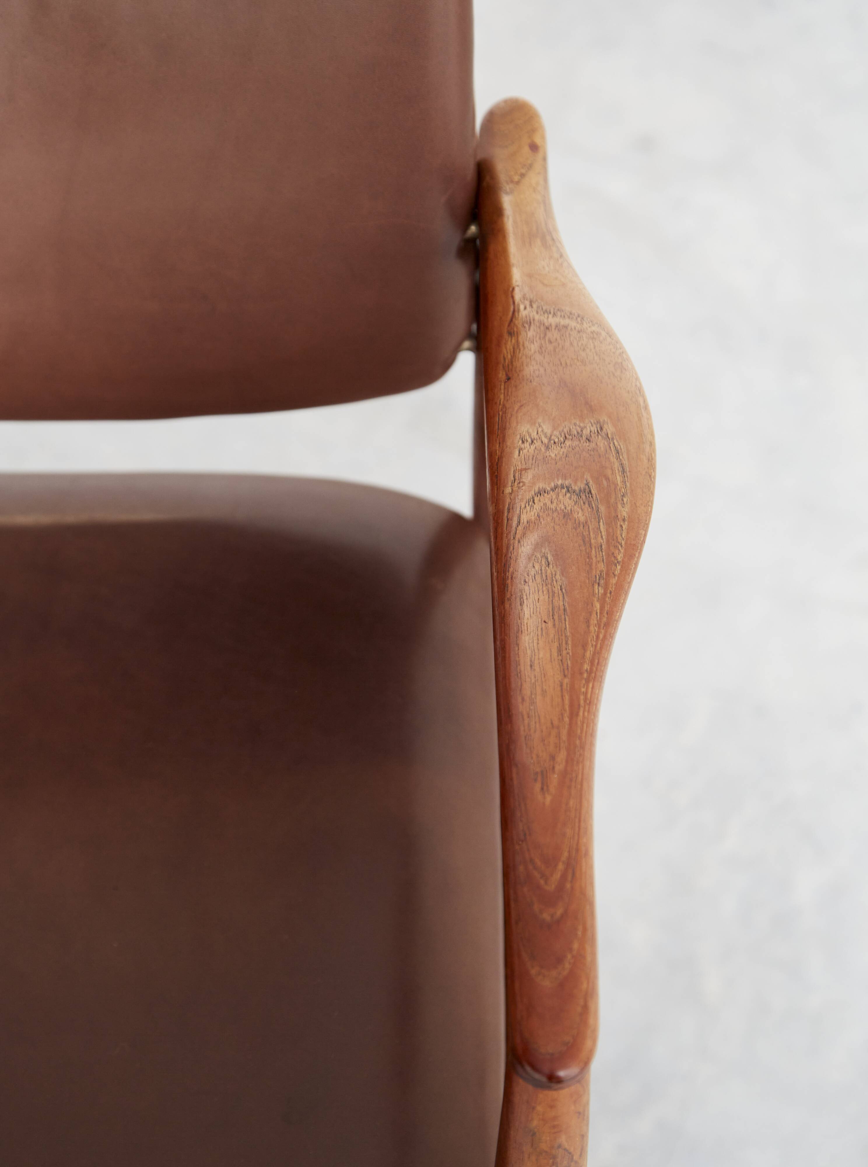 Vintage Captain's Chair in Teak by Erik Buch for Ørum Møbler