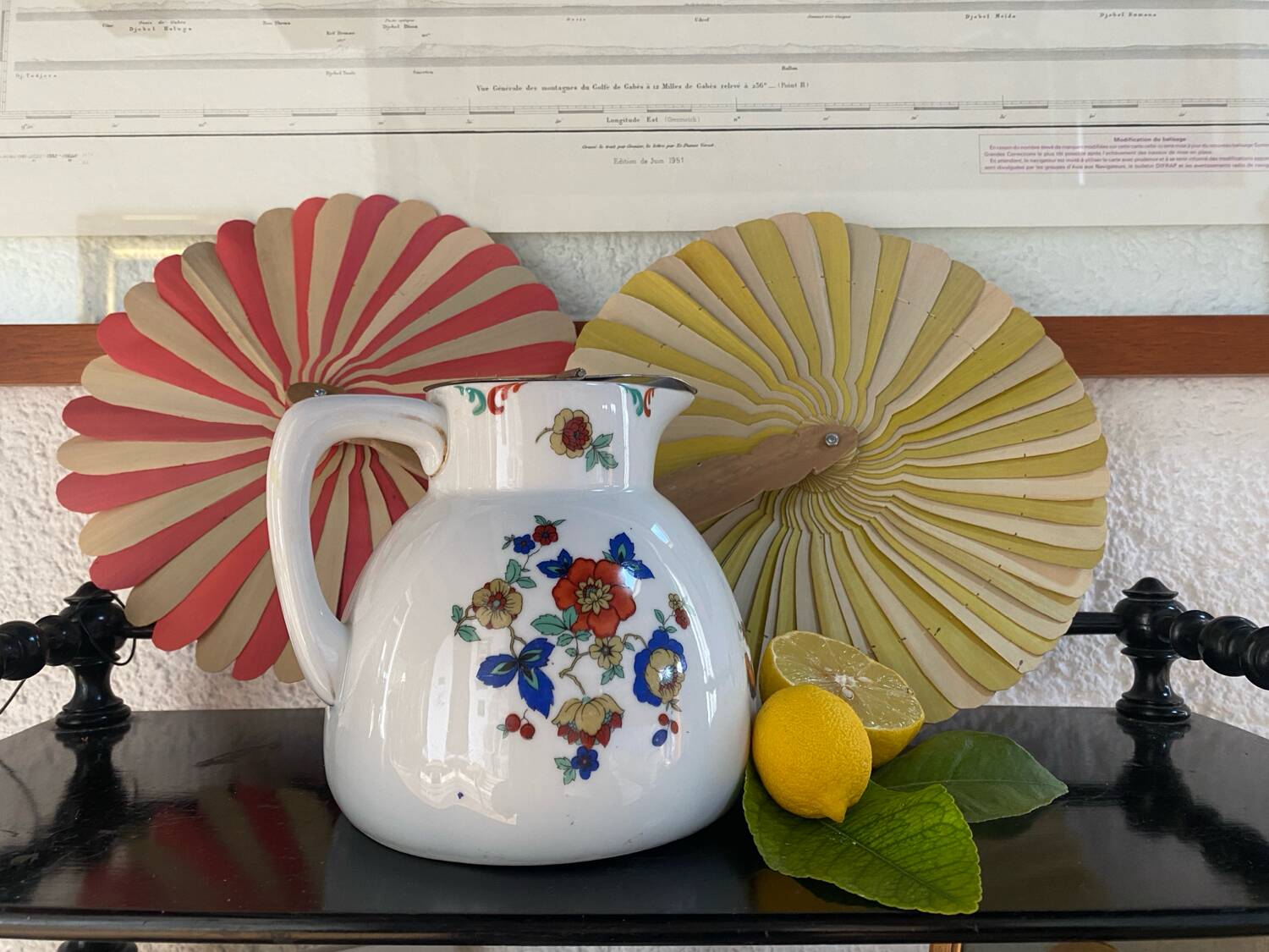 Vintage porcelain jug with lid