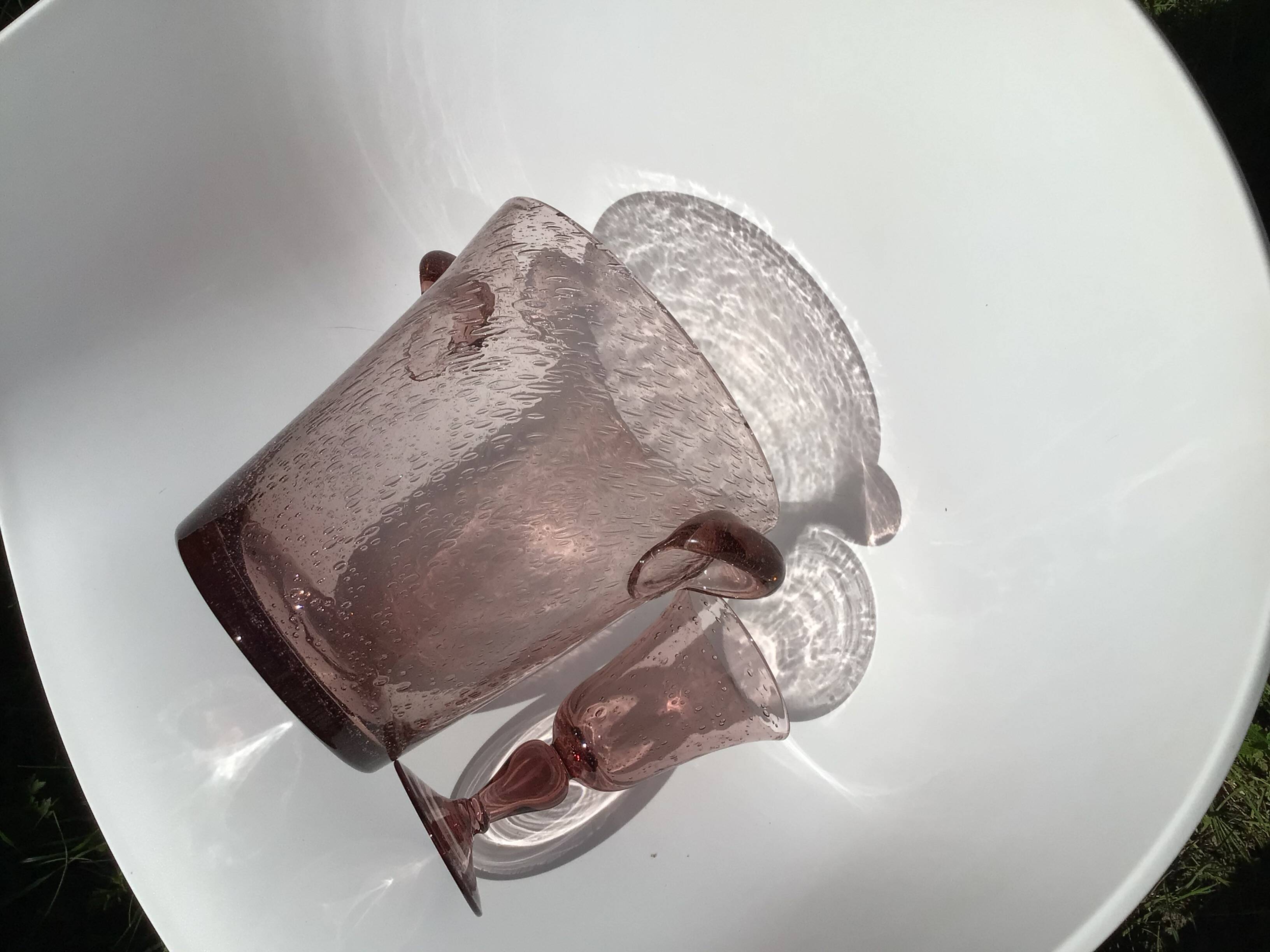 3 Biot stamped water glasses