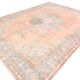 8x12 Classic Pattern Peach & Blue Vintage Rug, 258x357Cm