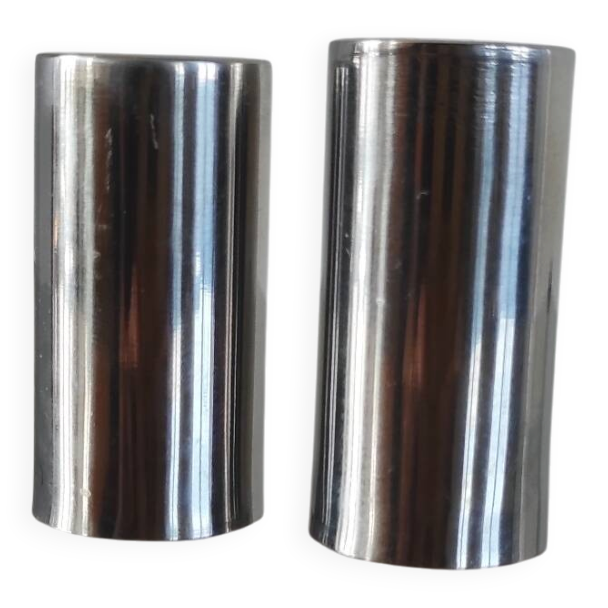 Vintage stainless steel salt and pepper shakers – Scandinavian minimalist design