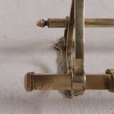 Brass Art Deco wall coat rack, 136 cm wide