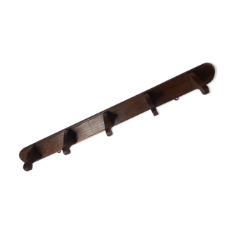 Porte-manteau 5 patères en bois ancien
