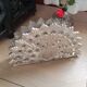 Peacock napkin holder in silver metal